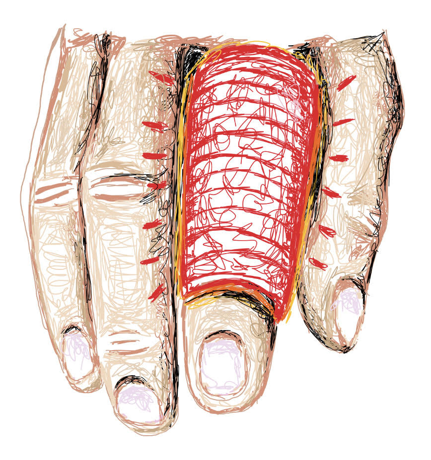 Hand with Finger Glove